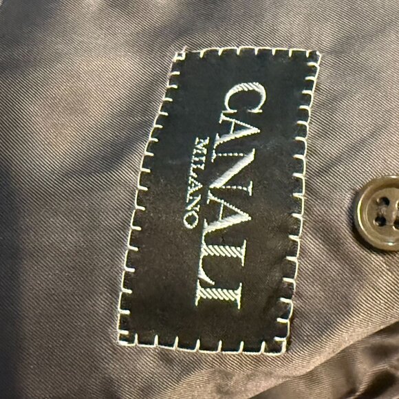 Canali Milano Mens 100% pure Wool Blend Herringbone Pattern Suit Jacket Blazer 4 - Picture 2 of 11